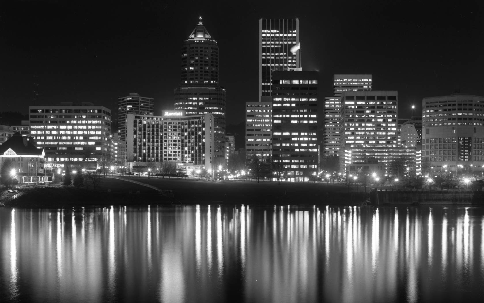 portland skyline at night.